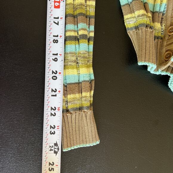 Missoni Cardigan Womens Size It 48 Lace Ribbed Form Fitting Stretch Cotton Retro - Picture 12 of 13